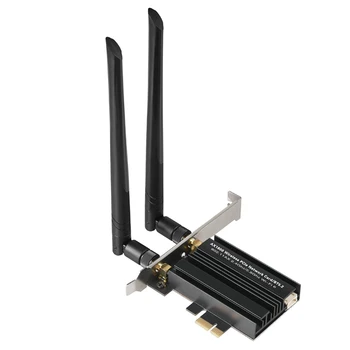 AX3000 Gigabitne Трехдиапазонная Mrežna kartica Wifi6e MT7921 PCIE Mrežna Kartica Stolni WIFI Prijemnik Bluetooth5.2 Wireless Adapter Crna