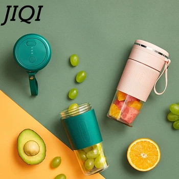 Električni sokovnik JIQI Mini 300 ml, ručni mikseri za voće, miješalica za sok, stroj za kuhanje mliječnih koktela za dom i ured, putovanja, USB punjiva
