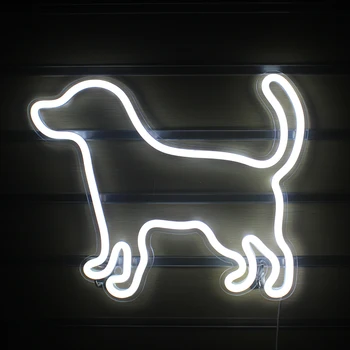 Mali pas led neonski znak Dječje slatka soba UMJETNOST zidna noćno svjetlo ukras zurke lampa sa napajanjem iz USB neonski svjetlo