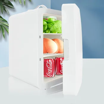 Mini auto prijenosni hladnjak zamrzivač hladnjak i topliji za skladištenje sredstava za njegu kože kozmetike, hrane, pića Pogodan za različite scenarije