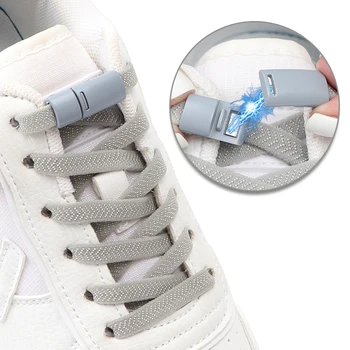 Nove cipele s magnetskim zatvaranjem bez obruba, raznobojnim elastične vezice za cipele, tenisice bez obruba, vezice za cipele, stan vezice za cipele, guma za odrasle