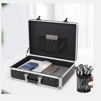 Sigurnosni kofer od aluminijske legure Dual carinski zaključavanje zaporkom Sortiranje vrijednosti Spužva za pohranu Sef kutija