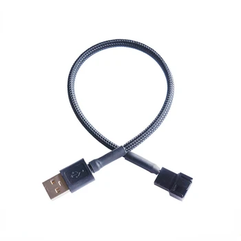 Usb kabel-4pin, najlon, torbica za računalo, kabel za pretvaranje fan, USB kabel, 5, kabel adapter za ventilator procesora, kabel